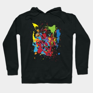 Splash Painting Print Pretty Abstract Splatter Colors Hoodie